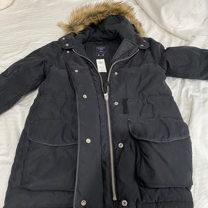 NWT Abercrombie Puffer with Detachable Fur Hood